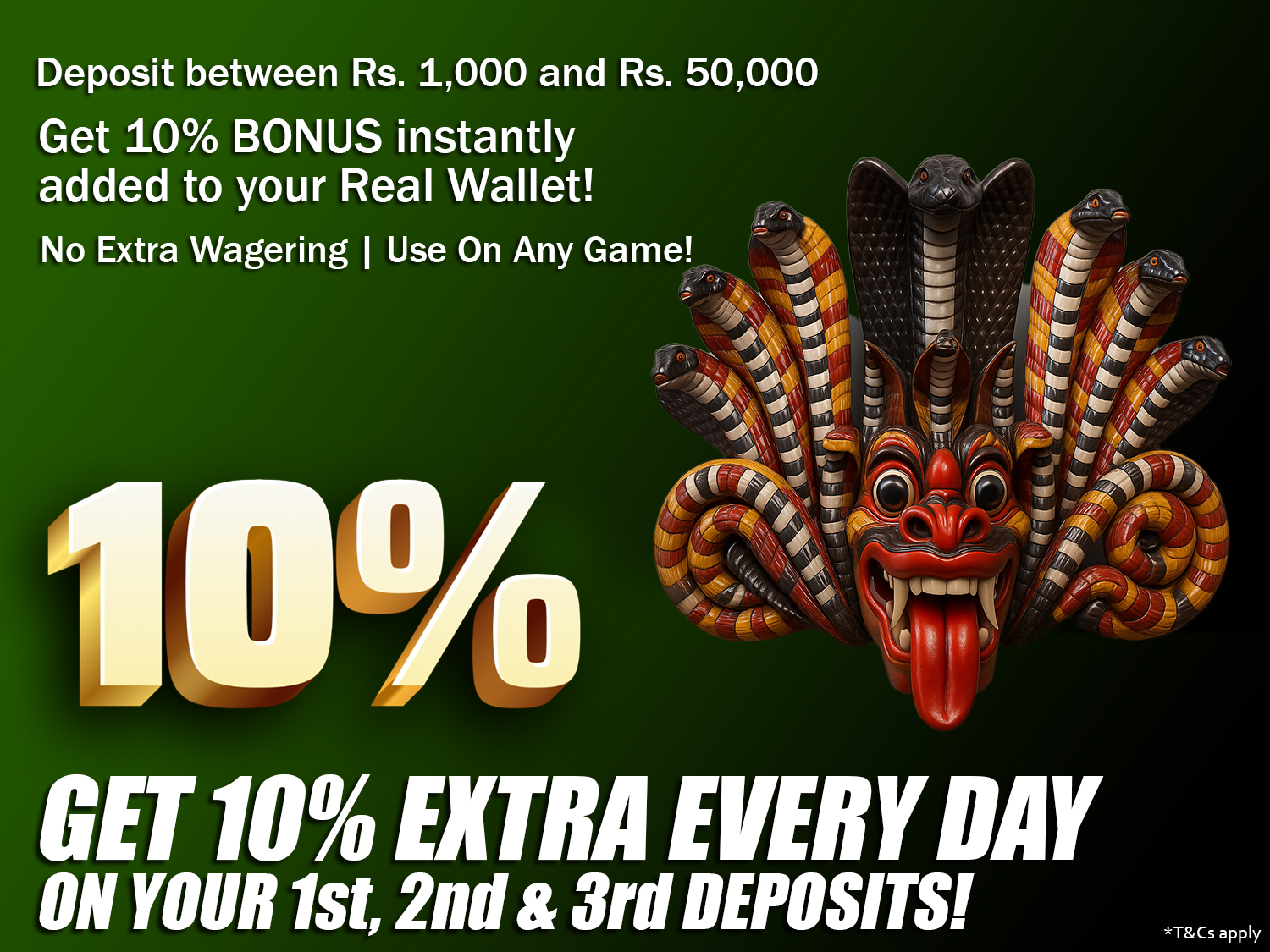 Get 10_ EXTRA BONUS