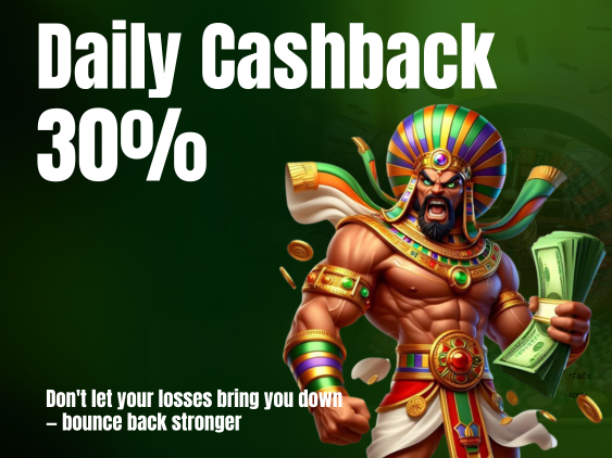 30% Daily Cashback Bonus
